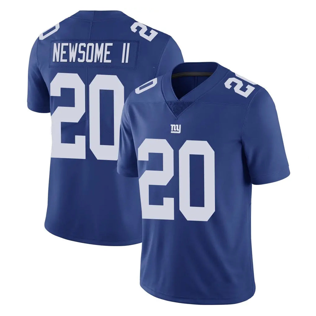 Yuxns NY.Giants #20 Greg Newsome II Player Royal Limited Vapor Untouchable Home Game Stitched Jerseys