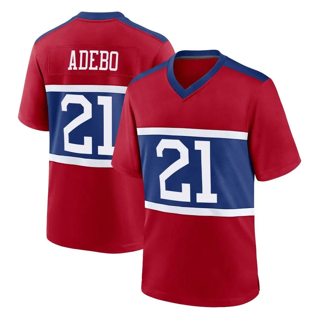 Yuxns NY.Giants #21 Paulson Adebo Player Red Century Home Game Stitched Jerseys