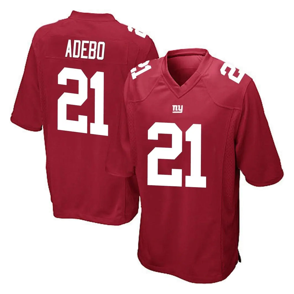 Yuxns NY.Giants #21 Paulson Adebo Player Red Home Game Stitched Jerseys