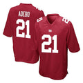 Yuxns NY.Giants #21 Paulson Adebo Player Red Home Game Stitched Jerseys