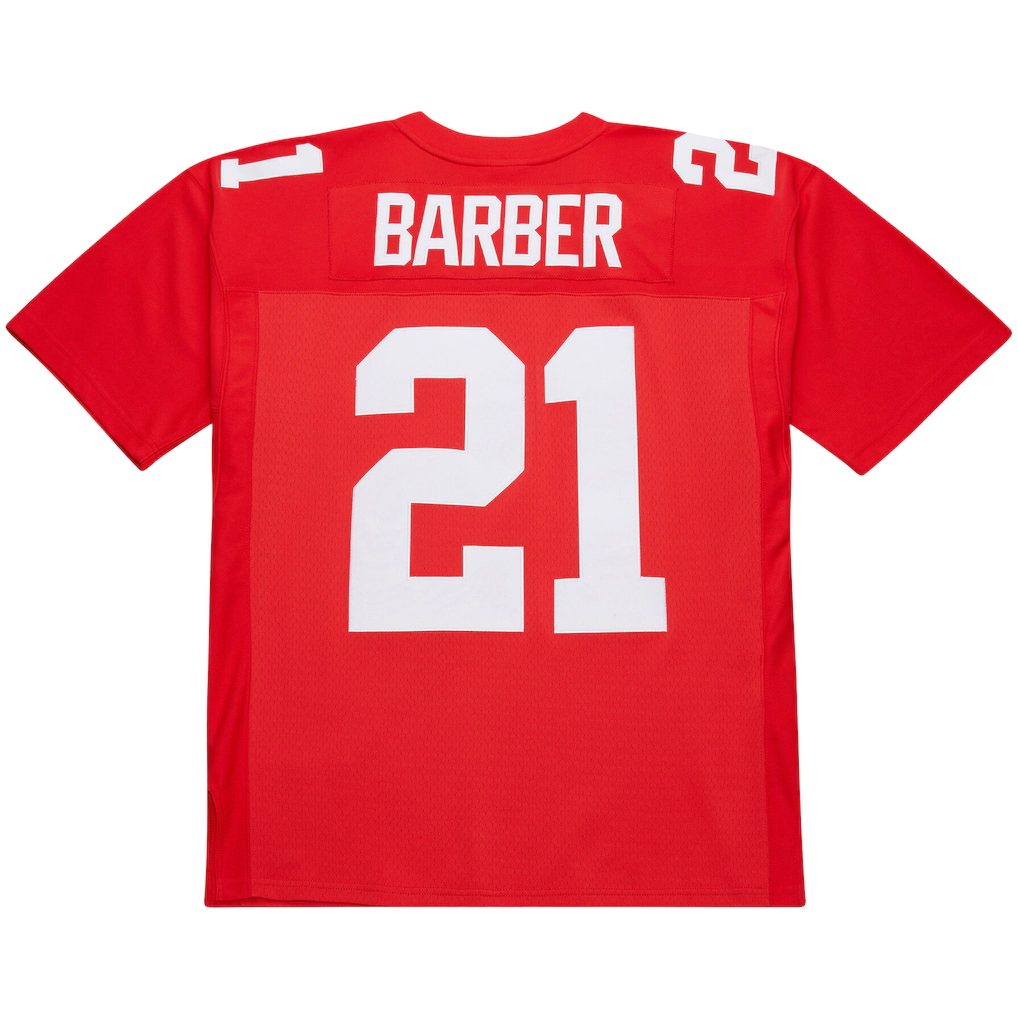 Yuxns NY.Giants #21 Tiki Barber Mitchell & Ness Red 2004 Legacy Replica Puhic Stitched Jerseys