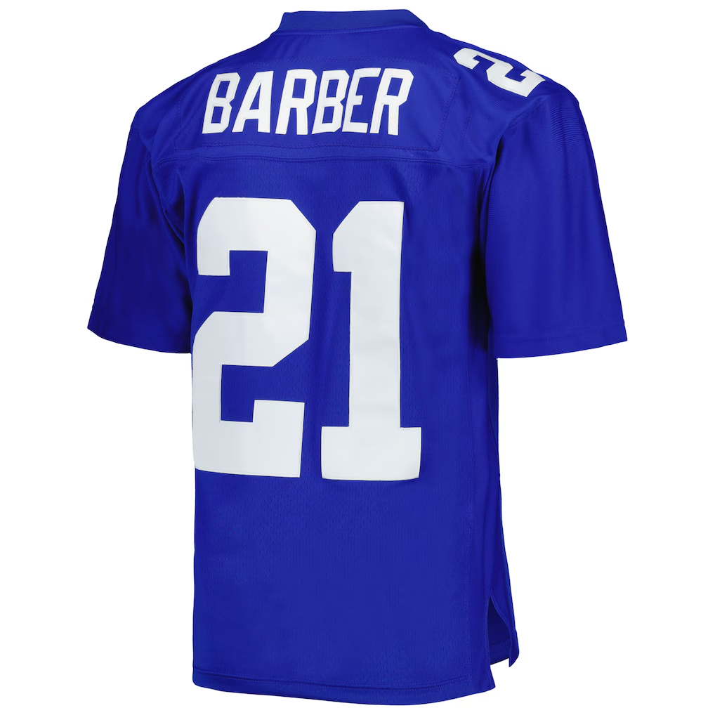 Yuxns NY.Giants #21 Tiki Barber Mitchell & Ness Royal Legacy Replica Puhic Stitched Jerseys