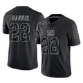 Yuxns NY.Giants #22 Najee Harris Player Black Limited Reflective Home Game Stitched Jerseys