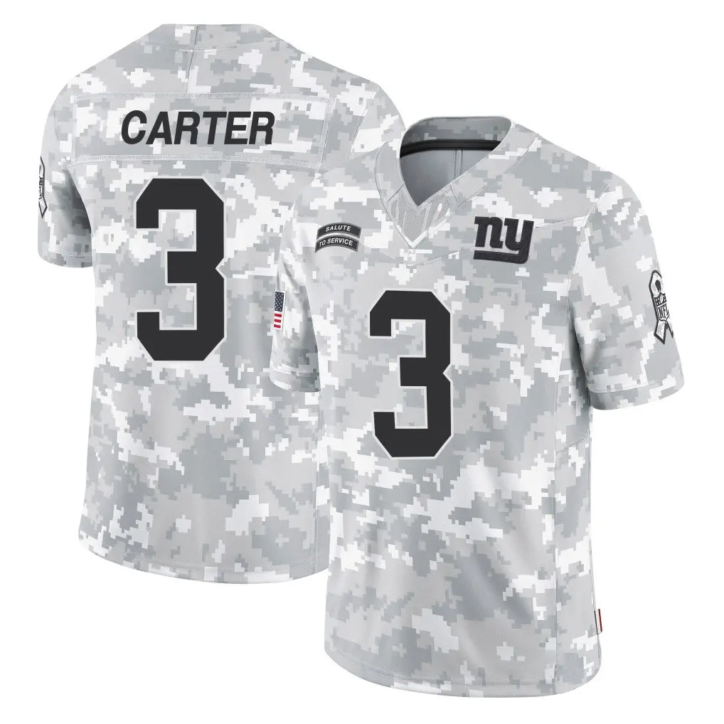 Yuxns NY.Giants #3 Abdul Carter Player Arctic Camo Salute To Service Limited Game Stitched Jerseys