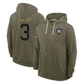 Yuxns NY.Giants #3 Abdul Carter Player Olive Salute to Service Pullover Hoodies Limited Stitched Jerseys
