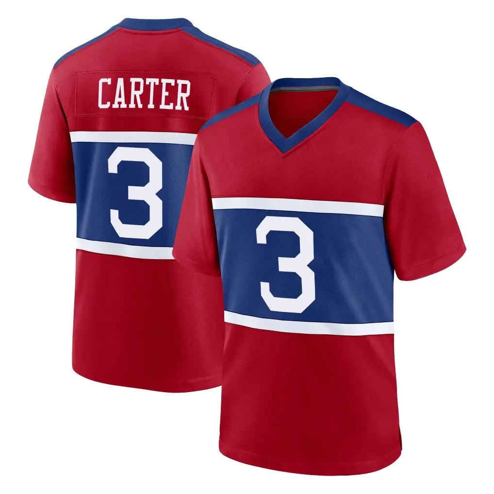 Yuxns NY.Giants #3 Abdul Carter Player Red Century Home Game Stitched Jerseys