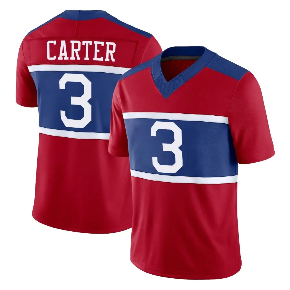 Yuxns NY.Giants #3 Abdul Carter Player Red Century Vapor F.U.S.E. Home Game Stitched Jerseys