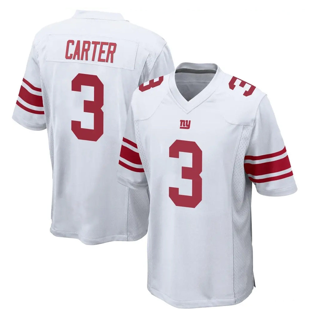 Yuxns NY.Giants #3 Abdul Carter Player White Home Game Stitched Jerseys
