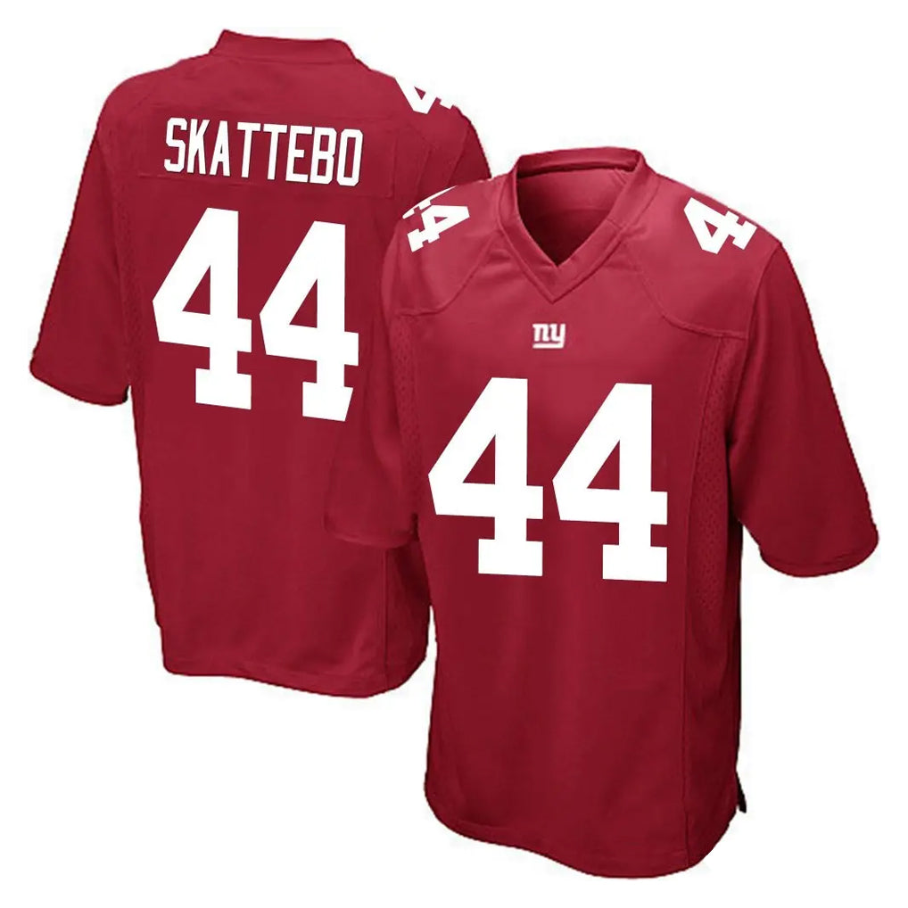 Yuxns NY.Giants #44 Cam Skattebo Player Red Home Game Stitched Jerseys