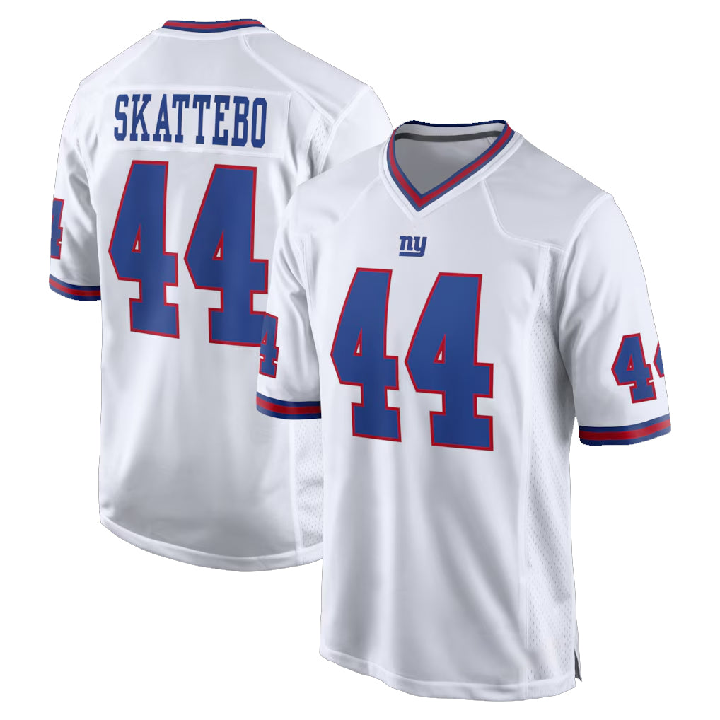 Yuxns NY.Giants #44 Cam Skattebo Player White Game Home Stitched Jerseys