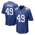 Yuxns NY.Giants #49 Tremaine Edmunds Player Royal Home Game Stitched Jerseys