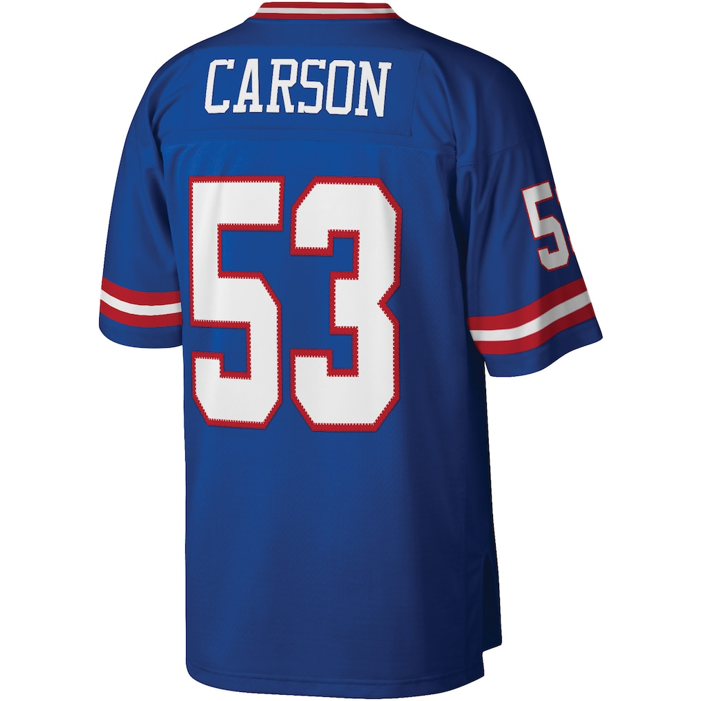 Yuxns NY.Giants #53 Harry Carson Mitchell & Ness Royal Legacy Replica Stitched Jerseys