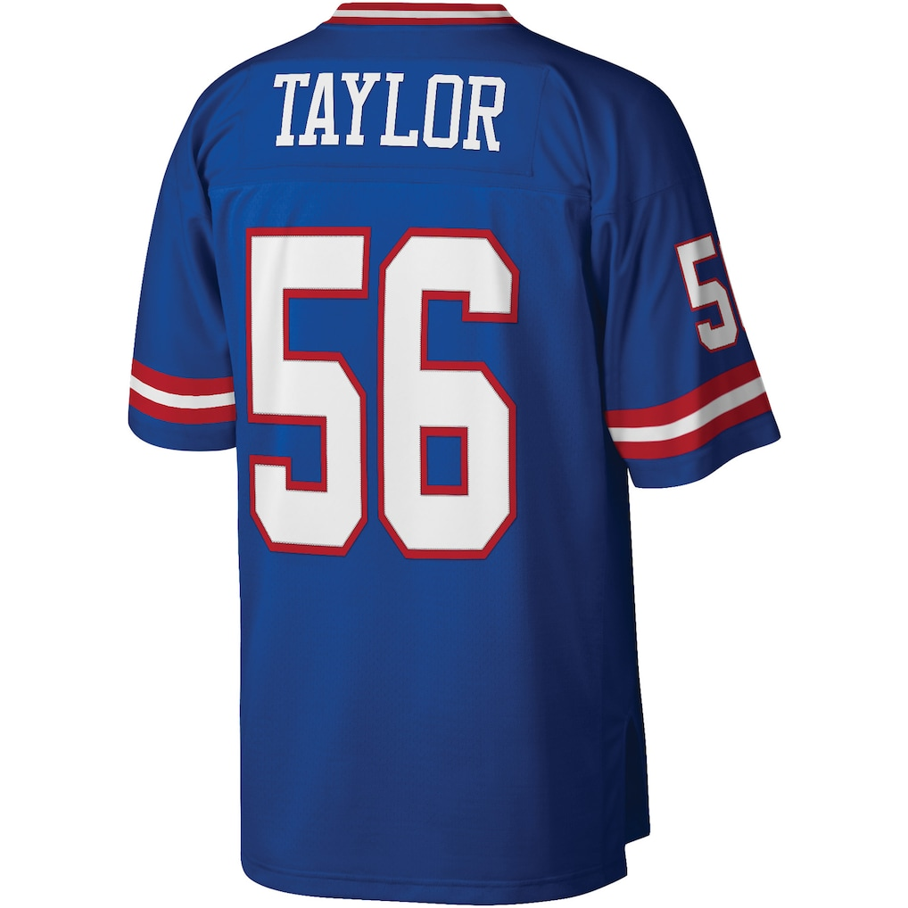 Yuxns NY.Giants #56 Lawrence Taylor Mitchell & Ness Royal Legacy Replica Puhic Game Stitched Jerseys