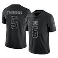 Yuxns NY.Giants #5 Kayvon Thibodeaux Player Black Limited Reflective Home Game Stitched Jerseys