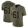Yuxns NY.Giants #61 John Michael Schmitz Jr. Player Olive 2025 Salute To Service Limited Stitched Jerseys