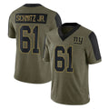 Yuxns NY.Giants #61 John Michael Schmitz Jr. Player Olive Salute To Service Limited Game Stitched Jerseys