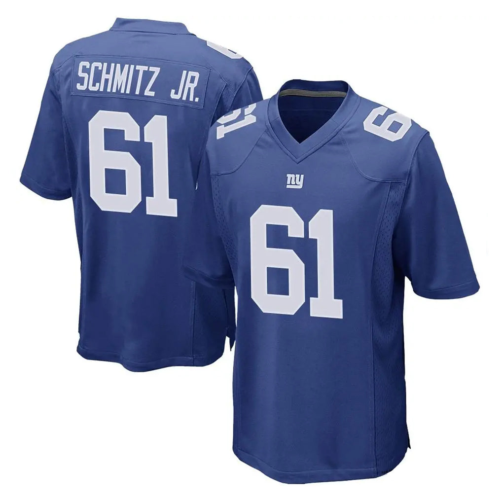 Yuxns NY.Giants #61 John Michael Schmitz Jr. Player Royal Home Game Stitched Jerseys