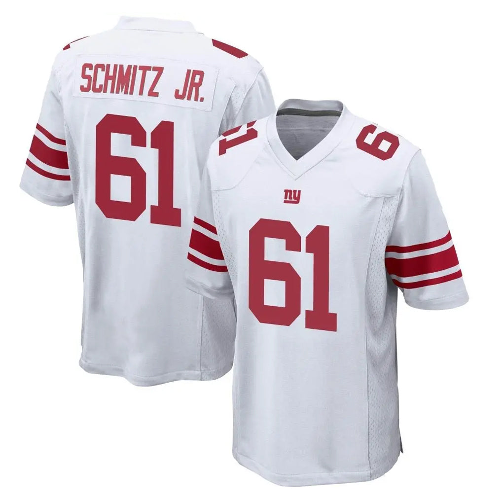 Yuxns NY.Giants #61 John Michael Schmitz Jr. Player White Home Game Stitched Jerseys