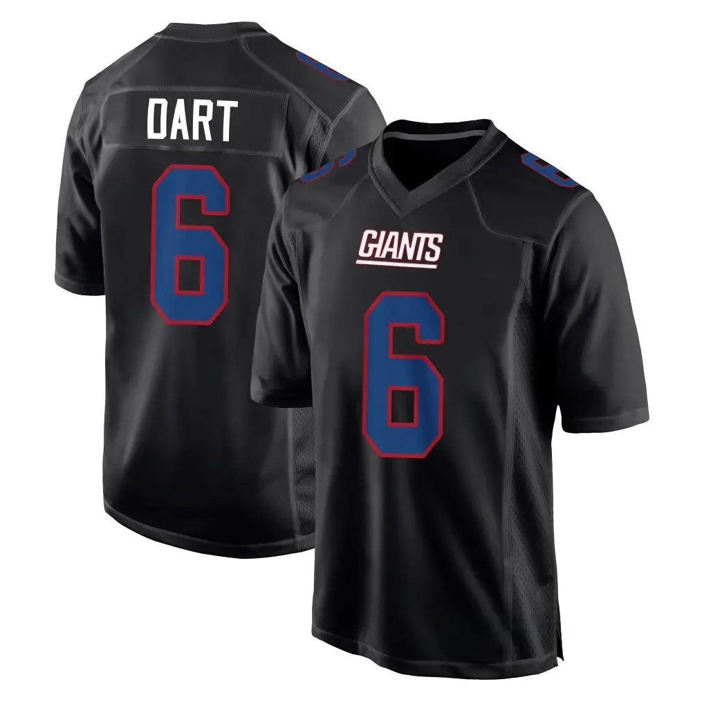 Yuxns NY.Giants #6 Jaxson Dart Player Carbon Fashion Limited Home Game Stitched Jerseys