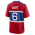 Yuxns NY.Giants #6 Jaxson Dart Player Red Alternate Century Red Game Stitched Jerseys