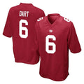 Yuxns NY.Giants #6 Jaxson Dart Player Red Home Game Stitched Jerseys