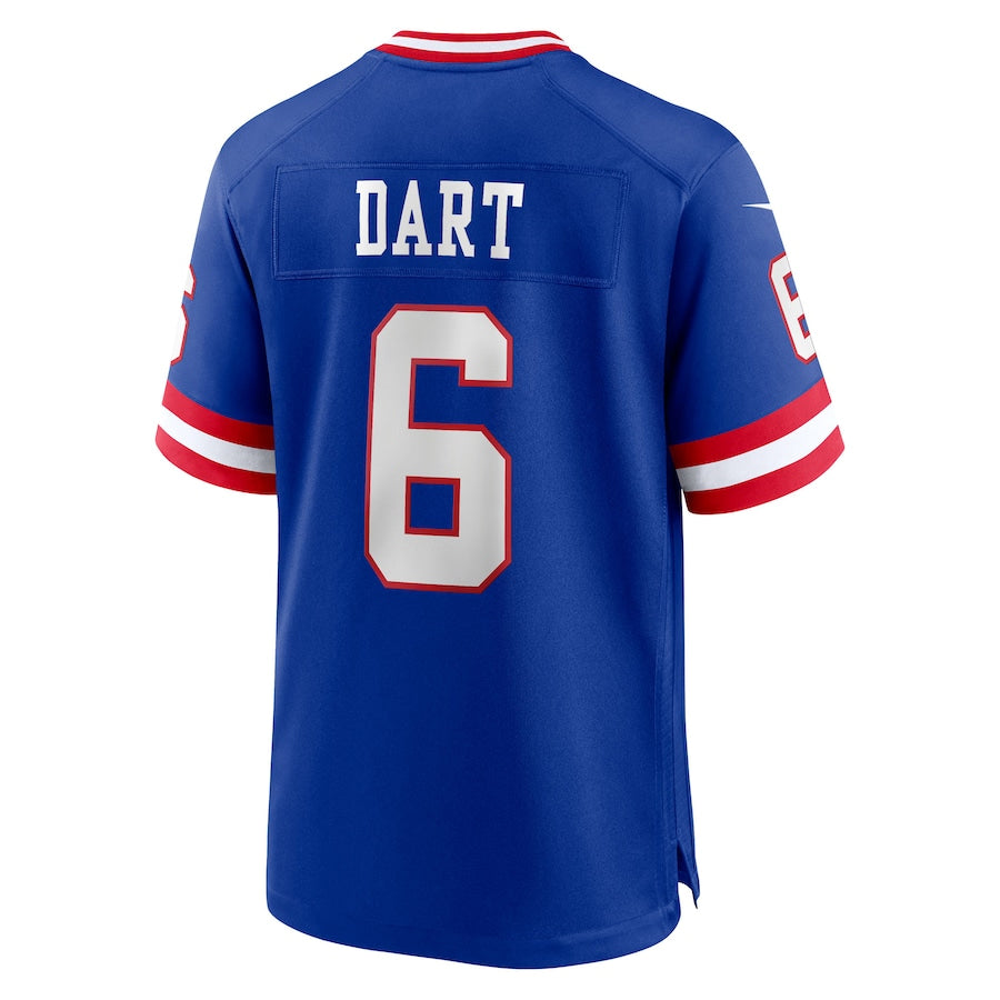Yuxns NY.Giants #6 Jaxson Dart Player Royal Alternate Classic Game Stitched Jerseys