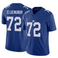 Yuxns NY.Giants #72 Jermaine Eluemunor Player Royal Limited Vapor F.U.S.E. Home Game Stitched Jerseys