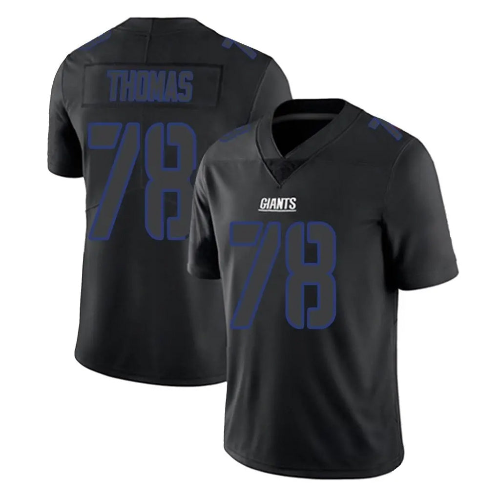 Yuxns NY.Giants #78 Andrew Thomas Player Black Impact Limited Home Game Stitched Jerseys