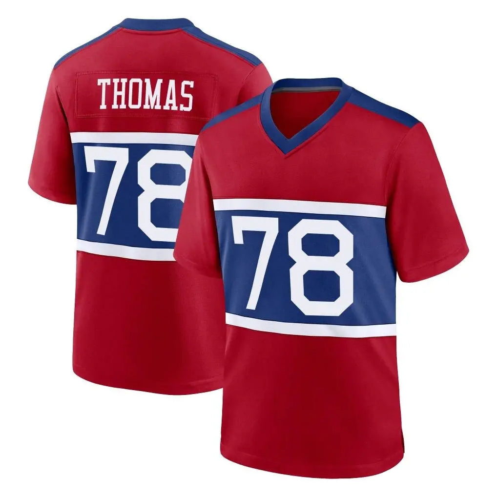 Yuxns NY.Giants #78 Andrew Thomas Player Red Century Home Game Stitched Jerseys