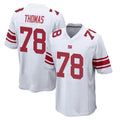 Yuxns NY.Giants #78 Andrew Thomas Player White Home Game Stitched Jerseys