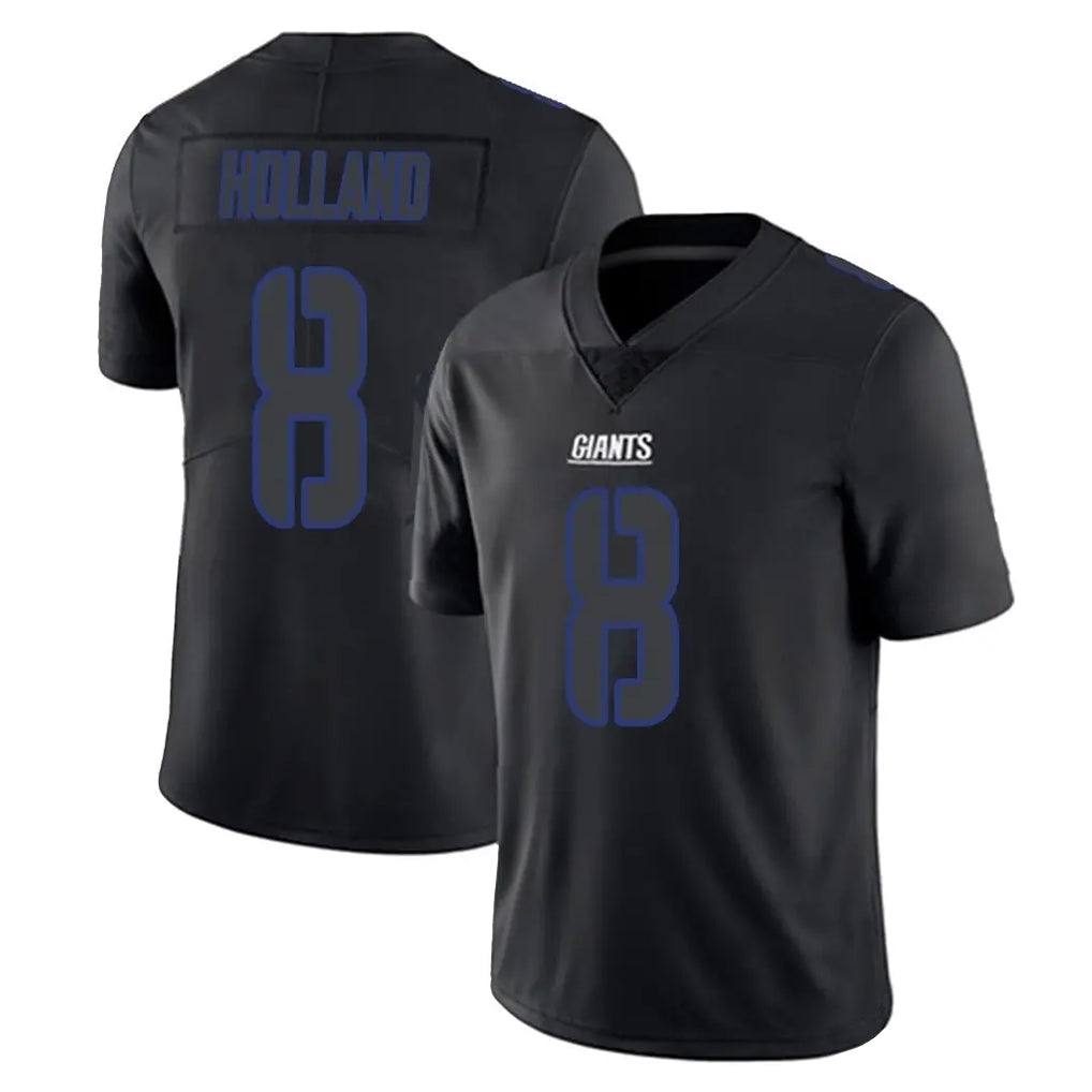 Yuxns NY.Giants #8 Jevon Holland Player Black Impact Limited Home Game Stitched Jerseys