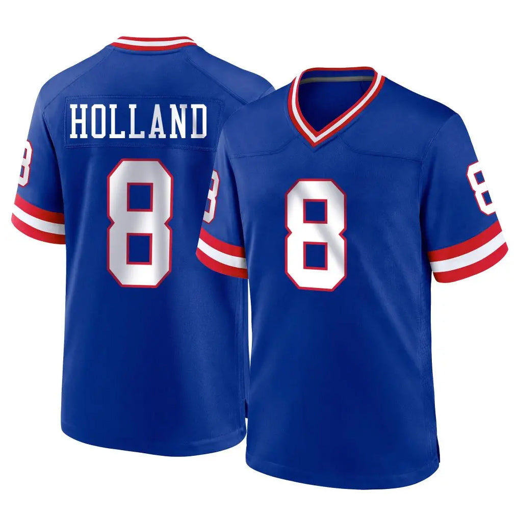 Yuxns NY.Giants #8 Jevon Holland Player Royal Classic Home Game Stitched Jerseys