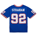 Yuxns NY.Giants #92 Michael Strahan Mitchell & Ness Royal Big & Tall 1993 Retired Player Replica Puhic Stitched Jerseys