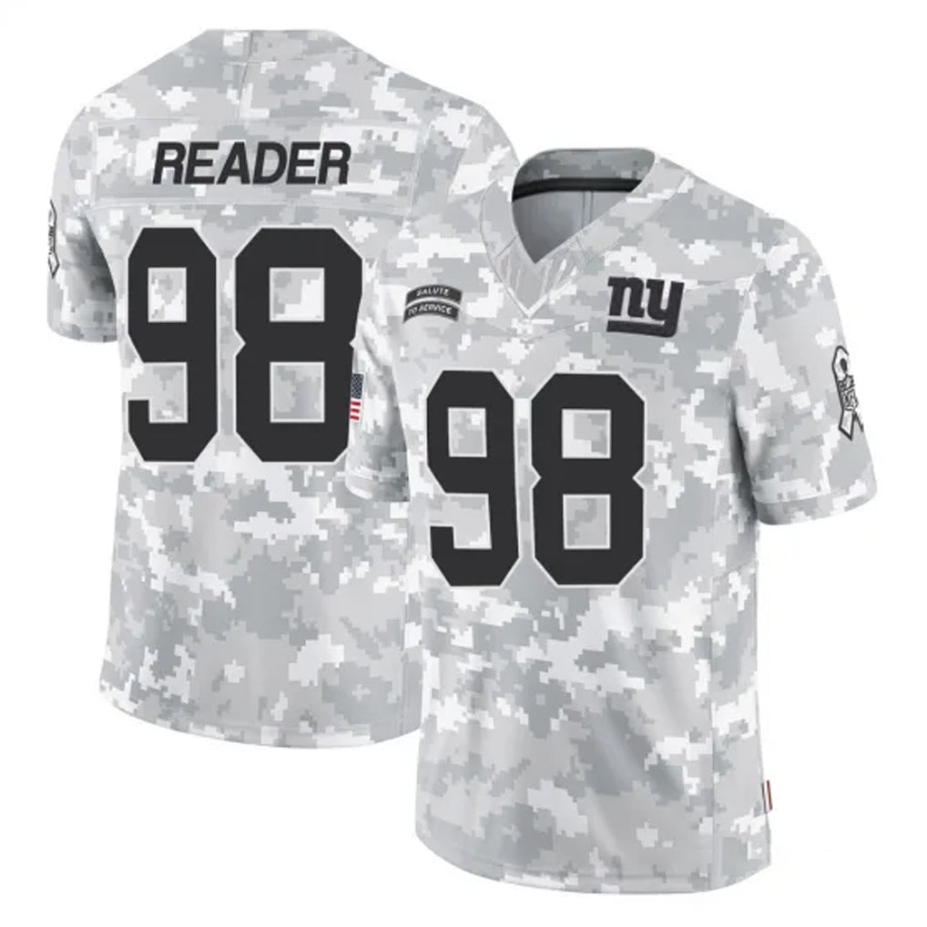 Yuxns NY.Giants #98 DJ Reader Player Arctic Camo Salute To Service Limited Game Stitched Jerseys