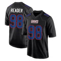 Yuxns NY.Giants #98 DJ Reader Player Carbon Fashion Limited Home Game Stitched Jerseys