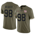 Yuxns NY.Giants #98 DJ Reader Player Olive Salute To Service Limited Stitched Jerseys