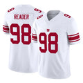 Yuxns NY.Giants #98 DJ Reader Player White Limited Vapor F.U.S.E. Home Game Stitched Jerseys