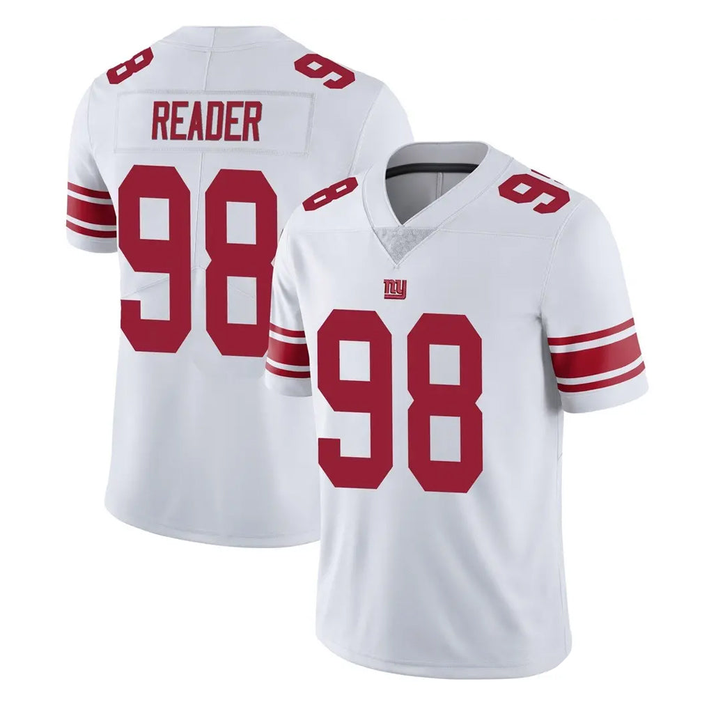 Yuxns NY.Giants #98 DJ Reader Player White Limited Vapor Untouchable Home Game Stitched Jerseys
