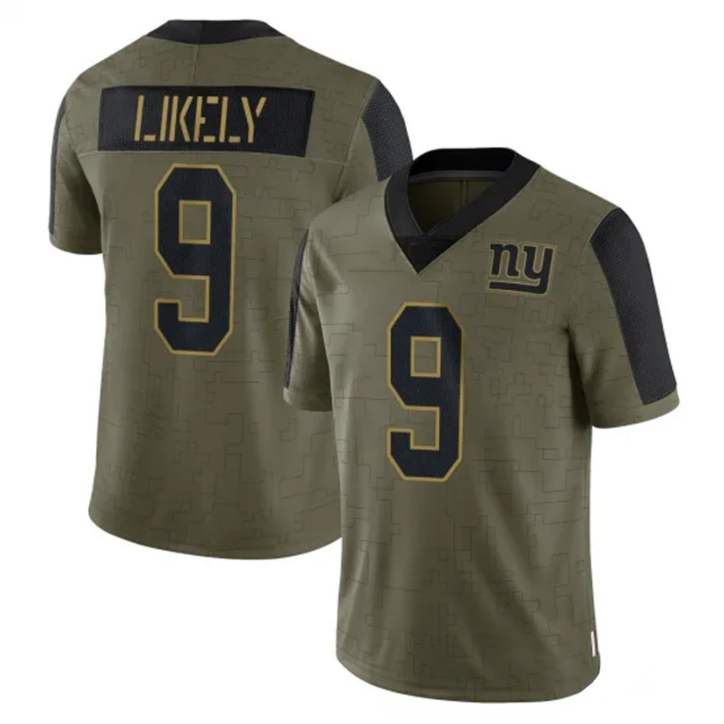 Yuxns NY.Giants #9 Lsaiah Likely Player Olive Salute To Service Limited Game Stitched Jerseys