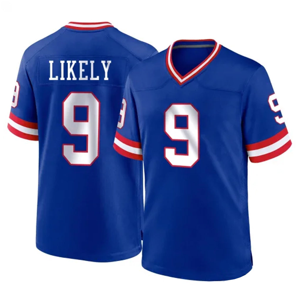 Yuxns NY.Giants #9 Lsaiah Likely Player Royal Classic Home Game Stitched Jerseys