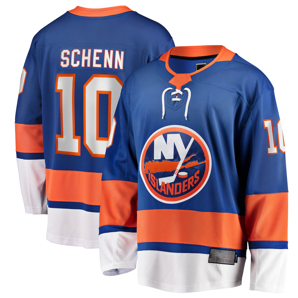 Yuxns NY.Islanders #10 Brayden Schenn Blue Home Breakaway Jerseys