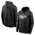 Yuxns NY.Jets Black LOGO Pullover Hoodies Limited Game Blank Player Stitched Jerseys
