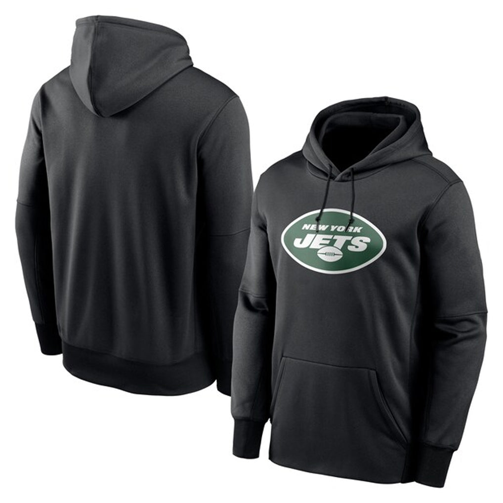 Yuxns NY.Jets Black LOGO Pullover Hoodies Limited Game Blank Player Stitched Jerseys