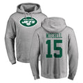 Yuxns NY.Jets #15 Adonai Mitchell Player Gray LOGO Pullover Hoodies Limited Game Stitched Jerseys