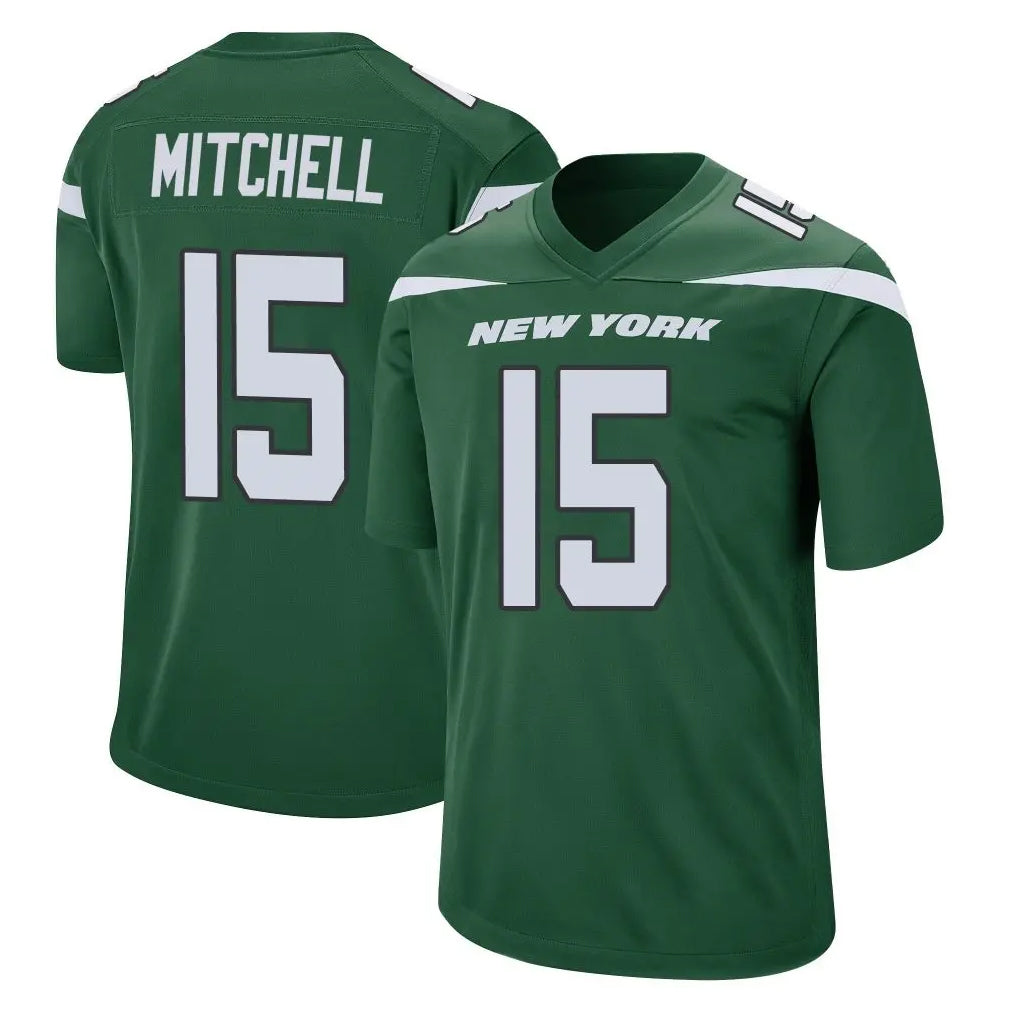 Yuxns NY.Jets #15 Adonai Mitchell Player Green Home Game Stitched Jerseys