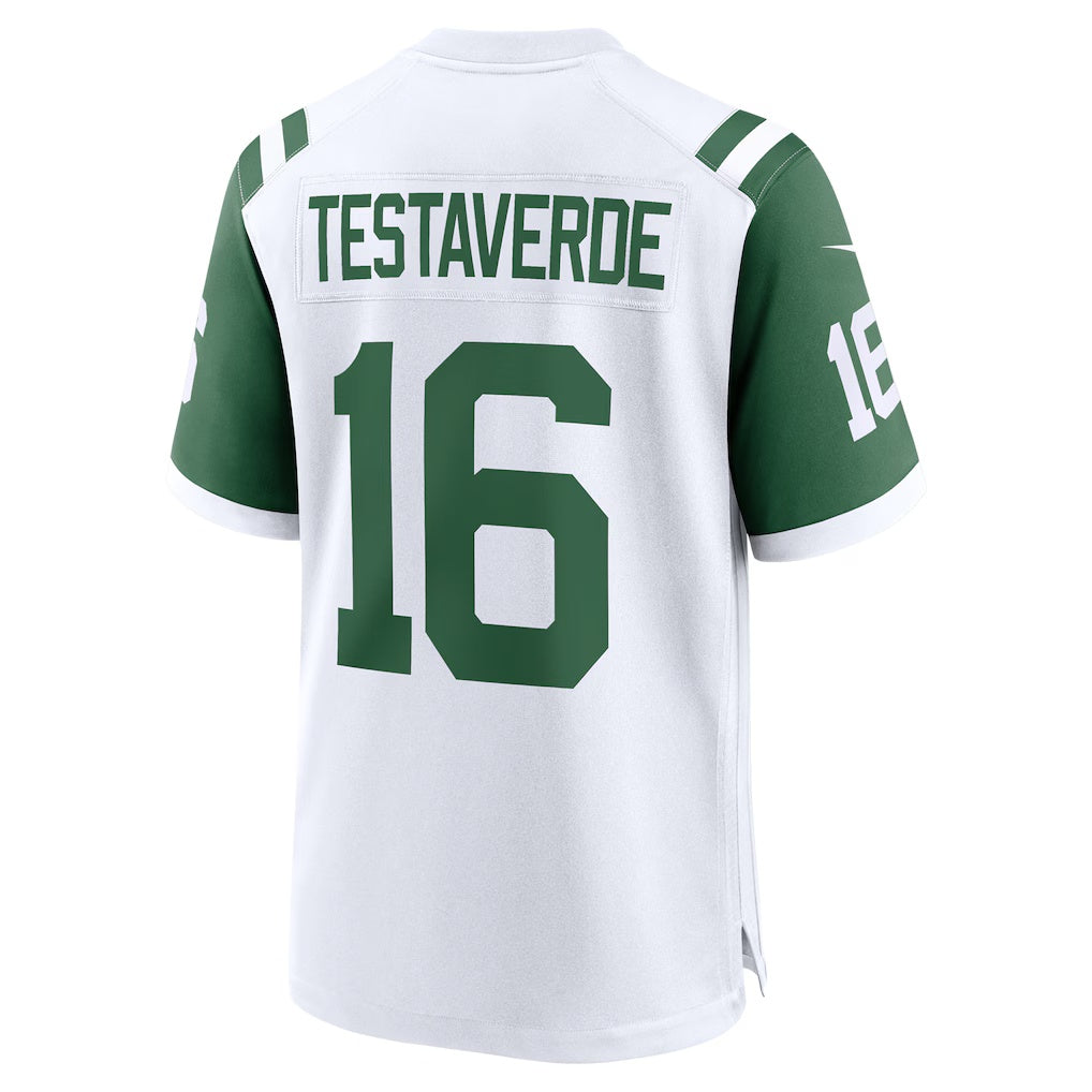 Yuxns NY.Jets #16 Vinny Testaverde White Retired Player Alternate Game Stitched Jerseys