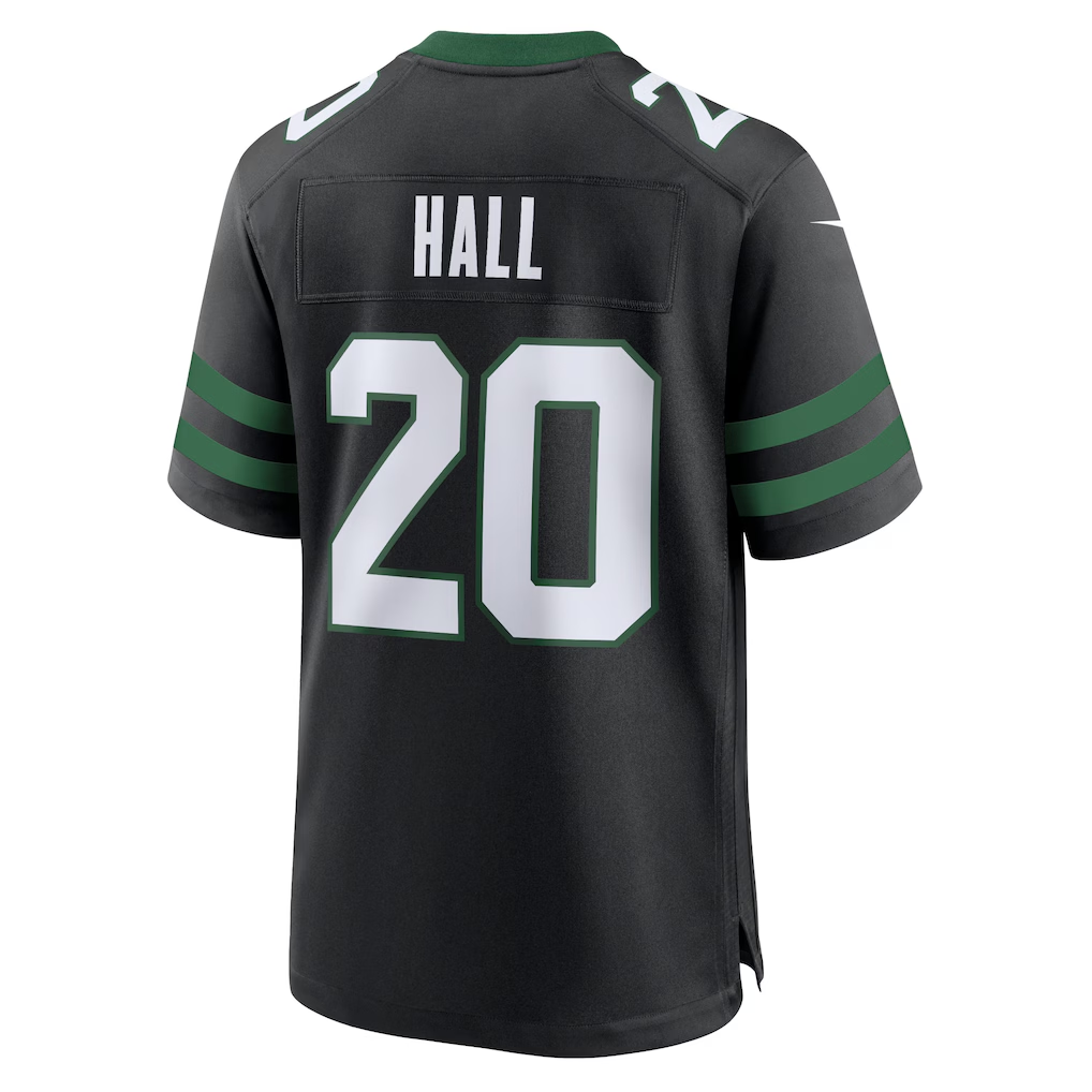 Yuxns NY.Jets #20 Breece Hall Legacy Black Alternate Game Stitched Jerseys