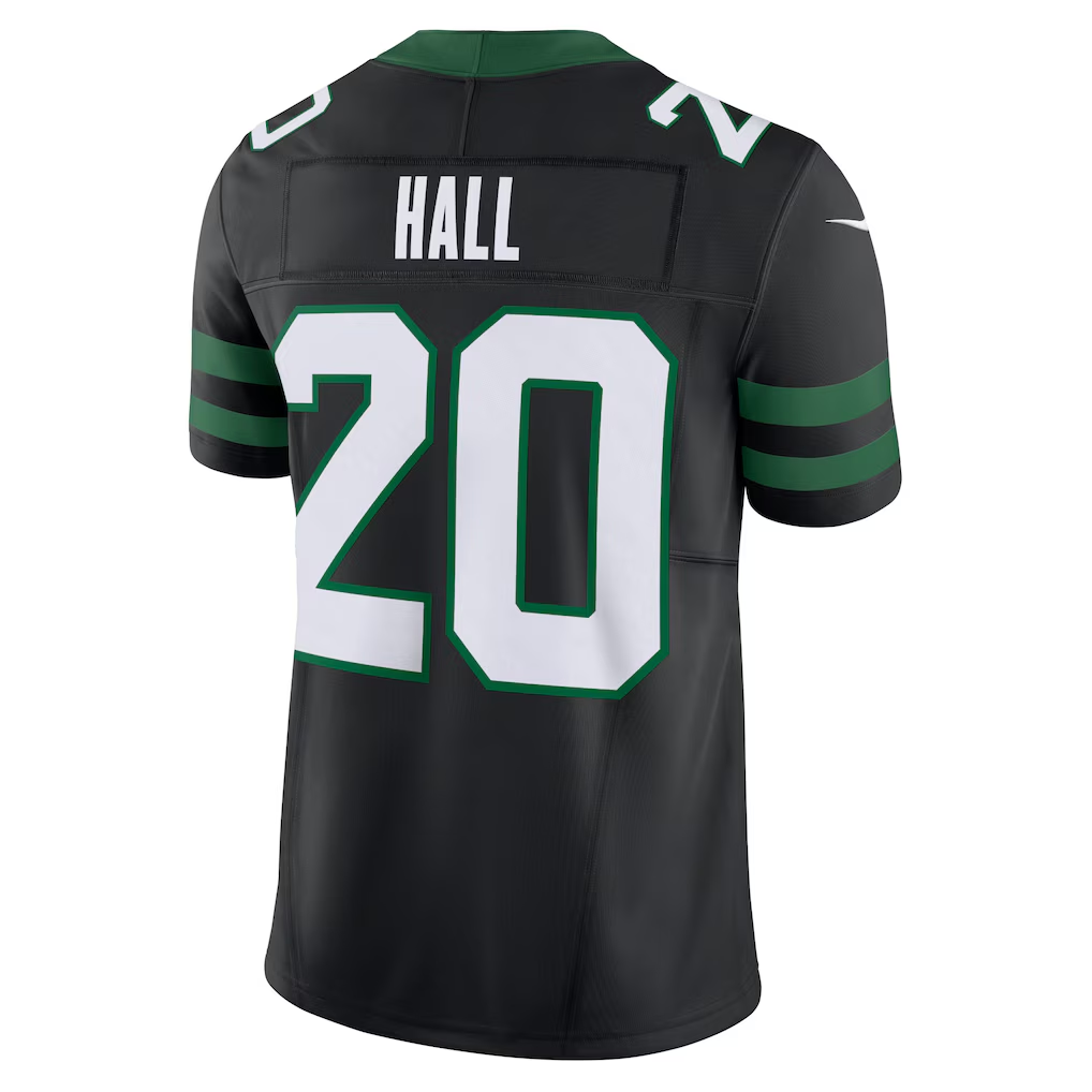 Yuxns NY.Jets #20 Breece Hall Legacy Black Alternate Vapor F.U.S.E. Limited Stitched Jerseys
