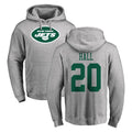 Yuxns NY.Jets #20 Breece Hall Player Gray LOGO Pullover Hoodies Limited Game Stitched Jerseys