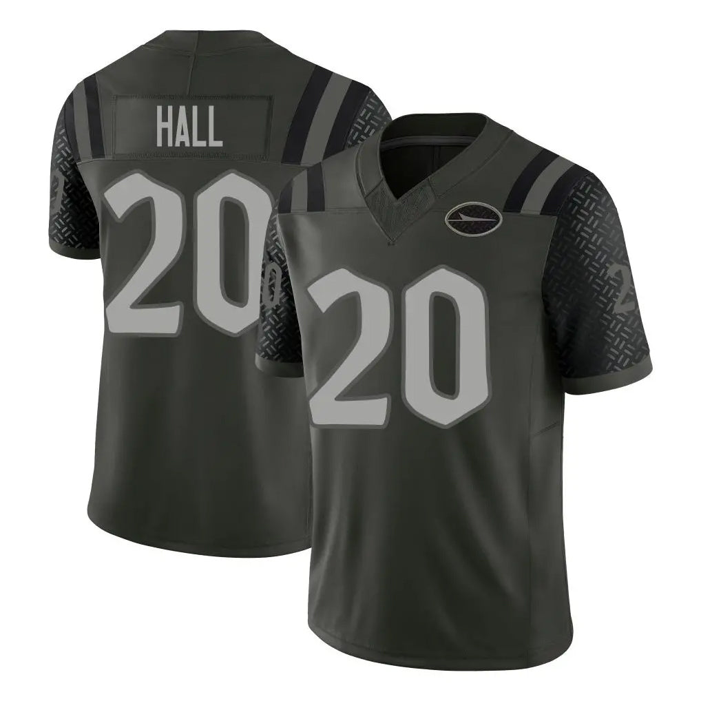 Yuxns NY.Jets #20 Breece Hall Player Green Limited 2025 Rivalries Collection Home Game Stitched Jerseys